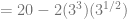 = 20-2(3^3)(3^{1/2})
