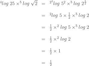 Log sqrt 2 1. Log25 5.