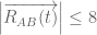 \displaystyle\left|\overrightarrow{R_{AB}(t)}\right|\leq 8