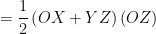 \displaystyle =\frac{1}{2}\left( OX+YZ \right)\left( OZ \right)