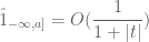 \displaystyle \hat 1_{-\infty,a]}=O(\frac{1}{1+|t|})