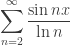 \displaystyle \sum_{n=2}^\infty\frac{\sin nx}{\ln n}