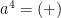 \displaystyle {{a}^{4}}=\left( + \right)
