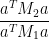 \displaystyle  \frac{a^T M_2 a}{a^T M_1 a}