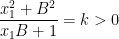 \displaystyle  \frac{x_1^2+B^2}{x_1B+1}=k>0