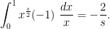 \displaystyle  \int_0^1 x^{\frac{s}{2}} (-1)\ \frac{dx}{x} = - \frac{2}{s}.