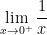 \displaystyle  \lim _{x \rightarrow 0^+} \frac{1}{x} 