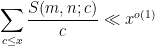 \displaystyle  \sum_{c \leq x} \frac{S(m,n;c)}{c} \ll x^{o(1)}