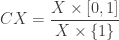 \displaystyle CX=\frac{X\times [0,1]}{X\times \{1\}}