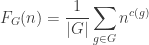 \displaystyle F_G(n) = \frac{1}{|G|} \sum_{g \in G} n^{c(g)}