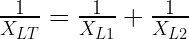 \frac{1}{X_{LT}} =\frac{1}{X_{L1}} +\frac{1}{X_{L2}}