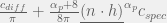 \frac{c_{diff}}{\pi}+\frac{\alpha_p+8}{8\pi}\underline{(n\cdot h)}^{\alpha_p}c_{spec} 