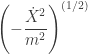 \left(-\dfrac{\dot{X}^2}{m^2}\right)^{(1/2)}