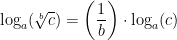 \log_{a}(\sqrt[b]{c})=\left( \dfrac{1}{b} \right)\cdot \log_{a}(c)