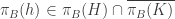 \pi_B(h) \in \pi_B(H) \cap \overline{\pi_B(K)}