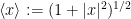 {\langle x \rangle := (1+|x|^2)^{1/2}}