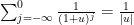 {sum_{j=-infty}^0 frac{1}{(1+u)^j} = frac{1}}