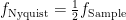 {{f}_{\text{Nyquist}}}=\frac{1}{2}{{f}_{\text{Sample}}}