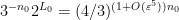 {3^{-n_0} 2^{L_0} = (4/3)^{(1+O(\varepsilon^5))n_0}}