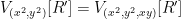 {V_{(x^2,y^2)}[R'] = V_{(x^2,y^2,xy)}[R']}