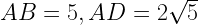 AB=5,AD=2\sqrt{5}