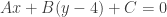 Ax+B(y-4)+C=0