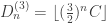 D_n^{(3)}=\lfloor (\frac{3}{2})^n C\rfloor