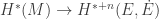 H^*(M) \to H^{*+n}(E,\dot{E})