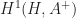 H^1(H,A^+)