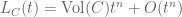 L_C(t)=\text{Vol}(C)t^{n}+O(t^n)