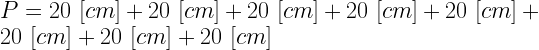 P=20 \hspace{0.2cm}[cm]+20 \hspace{0.2cm}[cm]+20 \hspace{0.2cm}[cm]+20 \hspace{0.2cm}[cm]+20 \hspace{0.2cm}[cm]+20 \hspace{0.2cm}[cm]+20 \hspace{0.2cm}[cm]+20 \hspace{0.2cm}[cm]