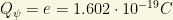 Q_\psi =e=1.602\cdot 10^{-19}C