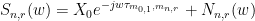 S_{n,r} (w) = X_0 e^{-jw\tau_{m_{0,1},m_{n,r}}} + N_{n,r} (w)