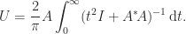 U = \displaystyle\frac{2}{\pi} A \displaystyle\int_{0}^{\infty} (t^2I+A^*\!A)^{-1}\, \mathrm{d}t. 
