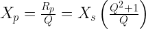 X_p = \frac{R_p}{Q}=X_s\left(\frac{Q^2+1}{Q}\right) 
