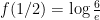 f(1/2)=\log\frac{6}{e}