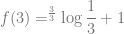 f(3) = ^{\frac{3}{3}}\log \dfrac{1}{3} +1
