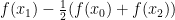 f(x_1)-\frac{1}{2}(f(x_0)+f(x_2))