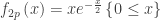 f_{2p}\left(x\right)=xe^{-\frac{x}{2}}\left\{0\le x\right\}