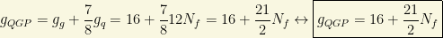 g_{QGP}=g_g+\dfrac{7}{8}g_q=16+\dfrac{7}{8}12N_f=16+\dfrac{21}{2}N_f \leftrightarrow \boxed{g_{QGP}=16+\dfrac{21}{2}N_f}