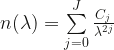 n(\lambda) = \sum\limits_{j=0}^J \frac{C_j}{\lambda^{2j}} 