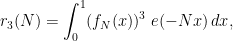 r_3(N) = \displaystyle{\int_0^1 (f_N(x))^3 \; e(-Nx) \, dx},
