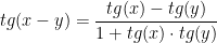 tg(x-y)=\dfrac{tg(x)-tg(y)}{1+tg(x)\cdot tg(y)}