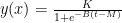 y(x) = \frac{K}{1+e^{-B(t-M)}}