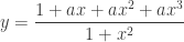 y=\dfrac{1+ax+ax^2+ax^3}{1+x^2}
