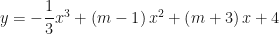 y = - \dfrac{1}{3}{x^3} + \left( {m - 1} \right){x^2} + \left( {m + 3} \right)x + 4